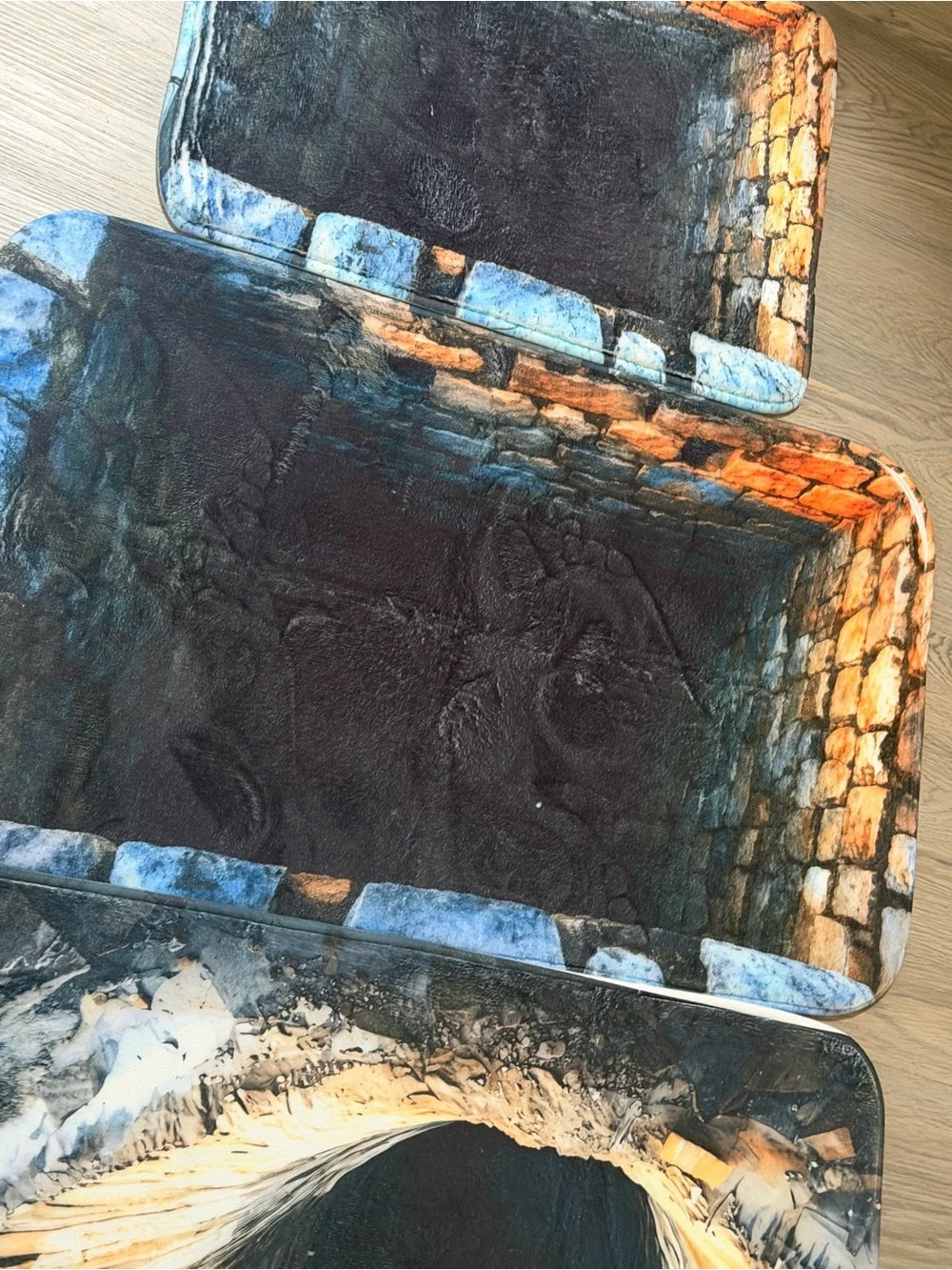 Decorative Well Print Bath Mat - Multicolor